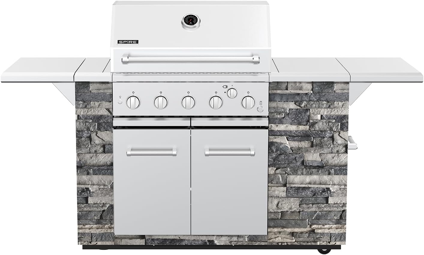 SPIRE Premium 5 Burner Built In Gas Grill Island Head, Stainless Steel 30