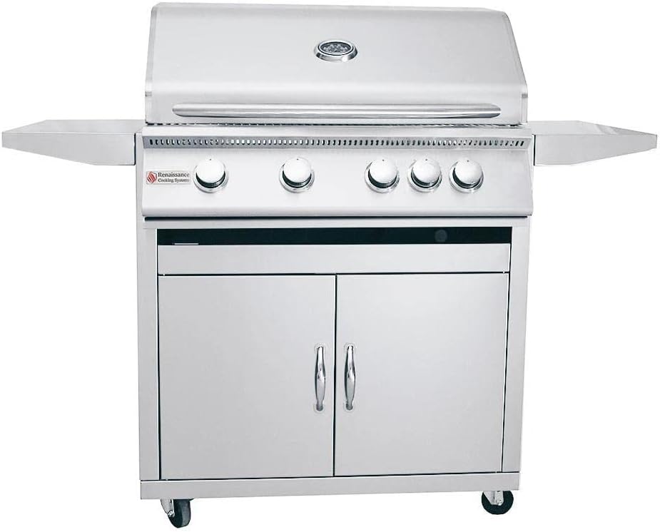 RCS Premier Series 32-Inch 4-Burner Natural Gas Grill With Rear Infrared Burner - RJC32ACK