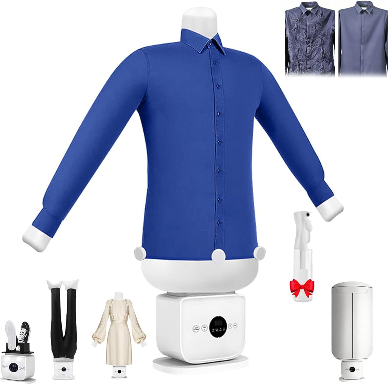 Inflatable Automatic Ironing Machine,Upgrade Automatic Type Humanoid, 8 Minutes Quick Ironed Dry, for Any Fabric Type Clothing & Shoes(D)