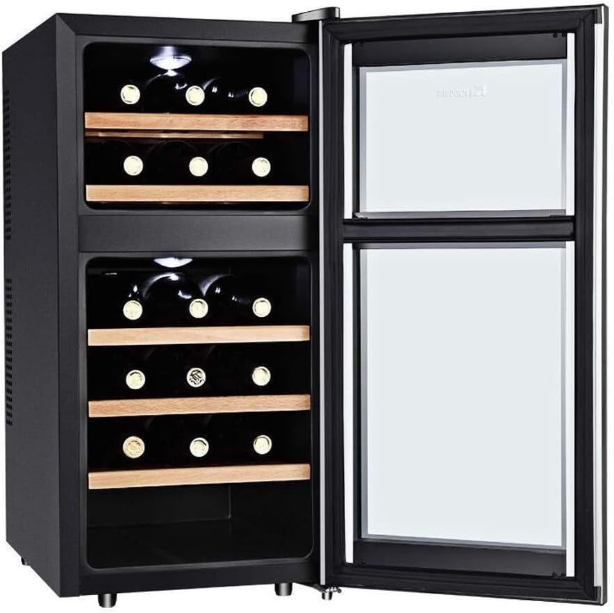 Smart Touch Screen Wine Cooler, Digital Temperature Control, Semiconductor Refrigeration, Quiet Operation for Beer, Soda, Countertop, Bar, Office