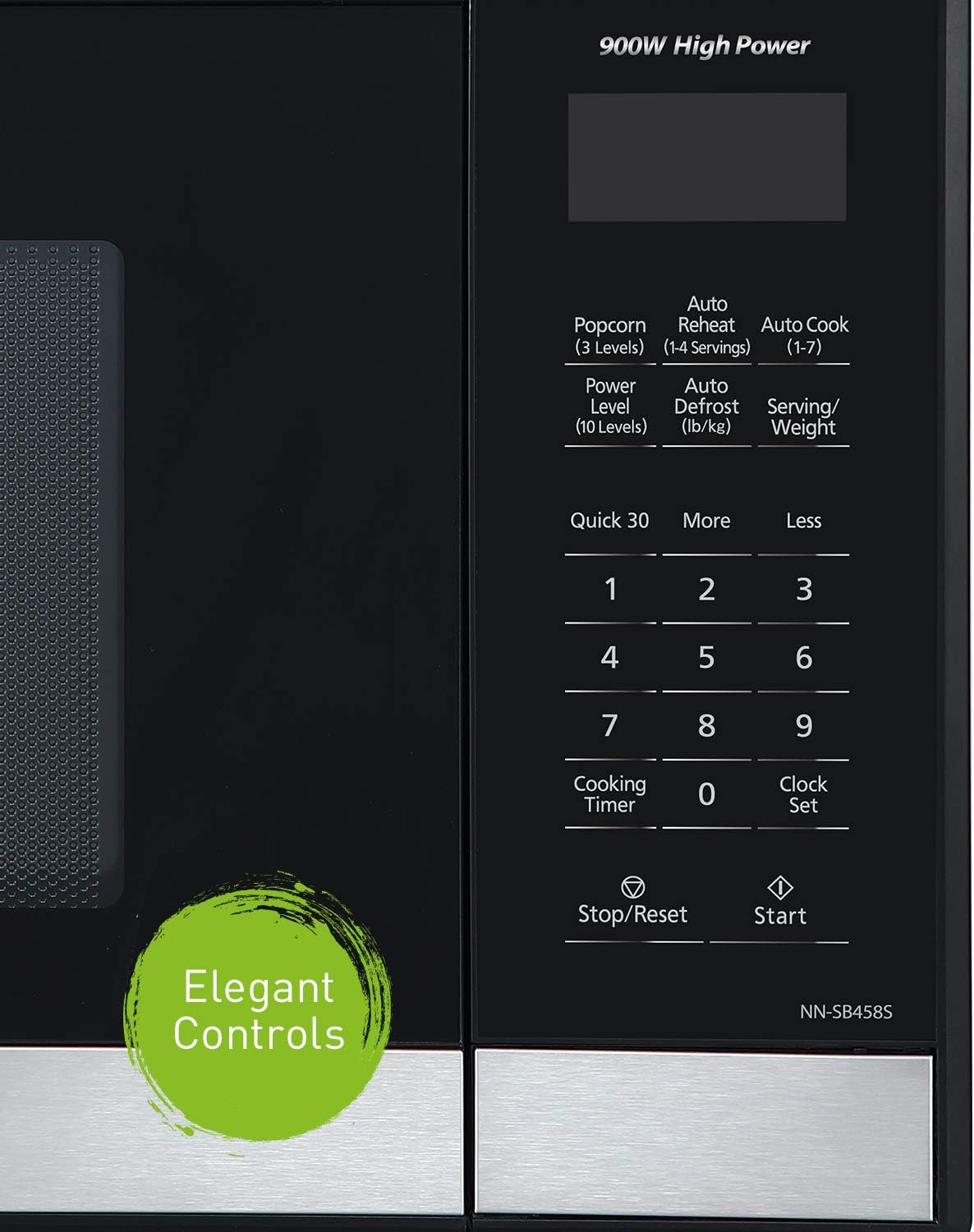 Panasonic NN-SB458S Compact Microwave, 0.9 cft, Stainless Steel