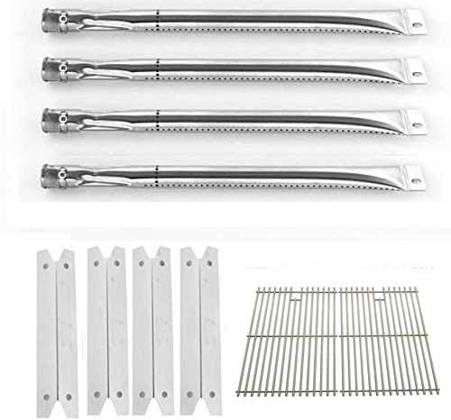 Repair Kit for Brinkmann 4 Burner 810-8401-S BBQ Grill Includes 4 Stainless Burners, 4 Stainless Heat Plates and Stainless Steel Cooking Grates