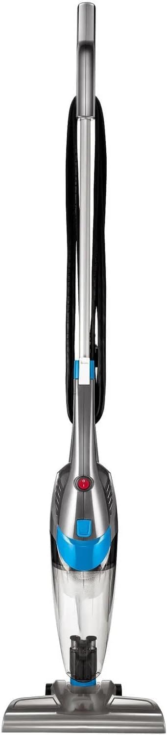 BIISSELL 3-in-1 Lightweight Corded Stick Vacuum Cleaner, Bagless and Freestanding Hand Vac, Portable Blue Titanium Model 2030 for Home, Office, RV Essentials Cleaning, Easy Empty Dust Cup