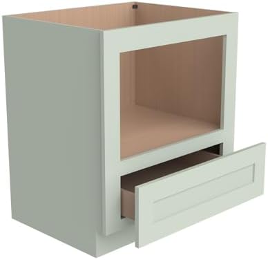 Microwave Base Cabinet – Solid Wood Shaker Style Kitchen Storage Base Unit with Drawer & Soft-Close Doors, RTA Pantry Cupboard for Dining Room, Coffee Bar 30