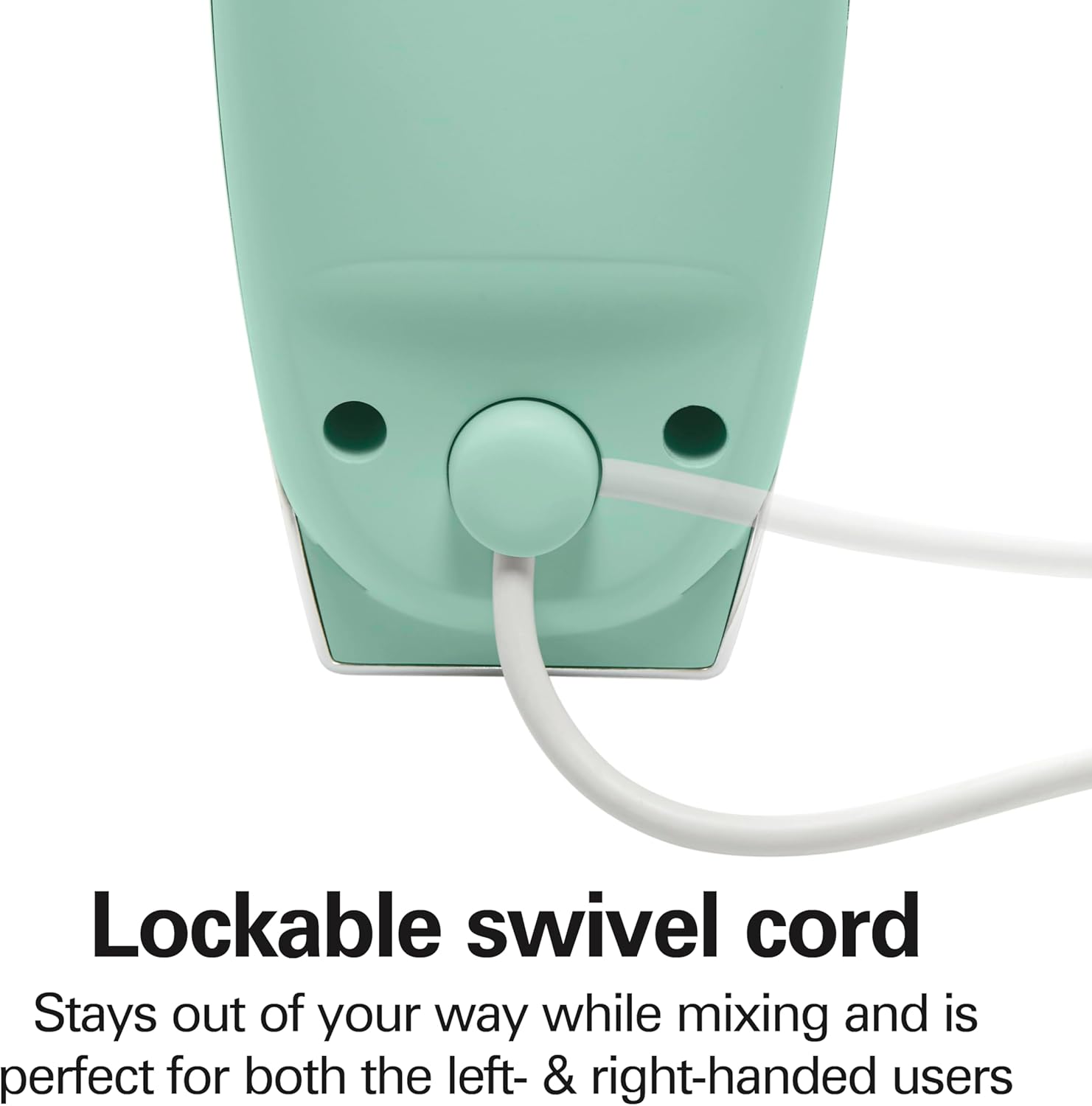 Hamilton Beach Vintage-Style 5-Speed Electric Hand Mixer, Powerful 1.3 Amp DC Motor for Effortless Mixing & Consistent Speed in Thick Ingredients, Slow Start, Beaters and Whisk, Green (62601N)