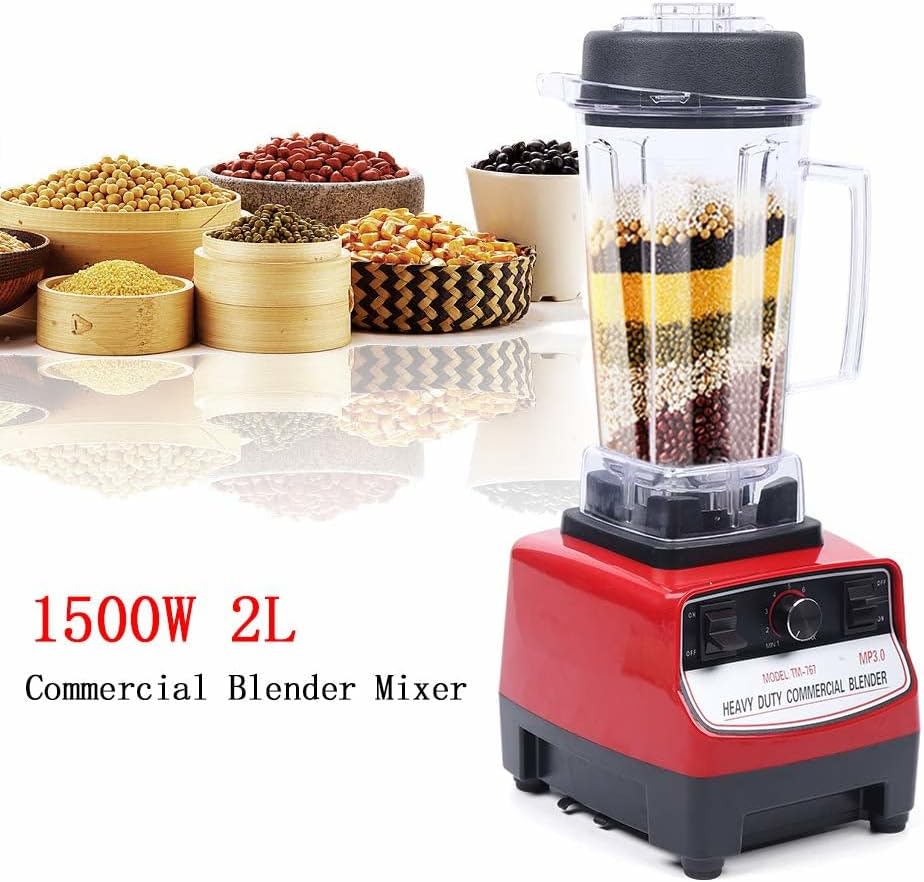 Countertop Blender Commercial Juicer Blender Mixer 1500W Power Food Processor Smoothie Maker 68 oz