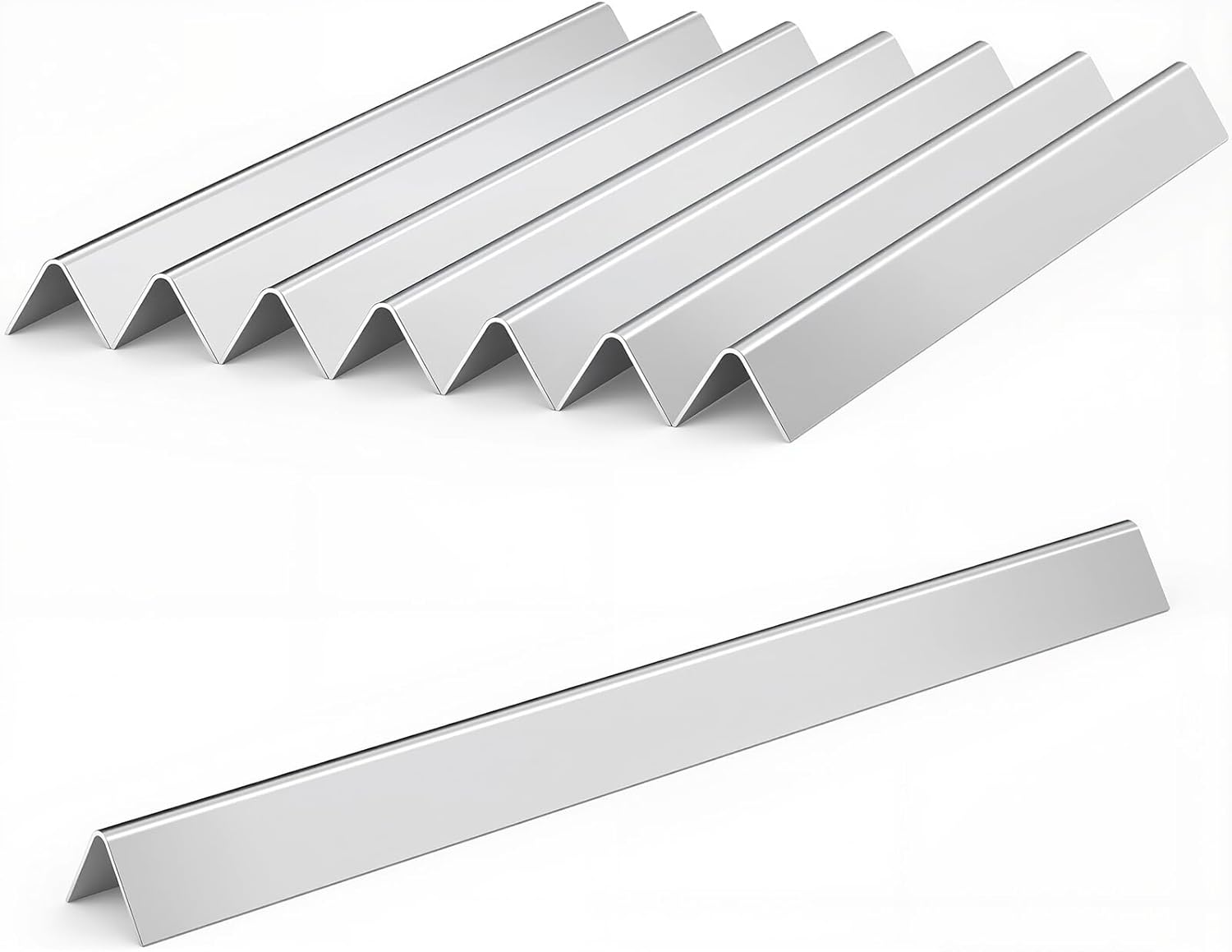 18 Inch Flavorizer Bars for Weber Summit 400 Series, Summit E-440, S-440, E-450, S-450, E-460, S-460, E-470, S-470 Gas Grill, Stainless Steel Hot Plate Replacement Parts for Weber 67668, 8 PCS