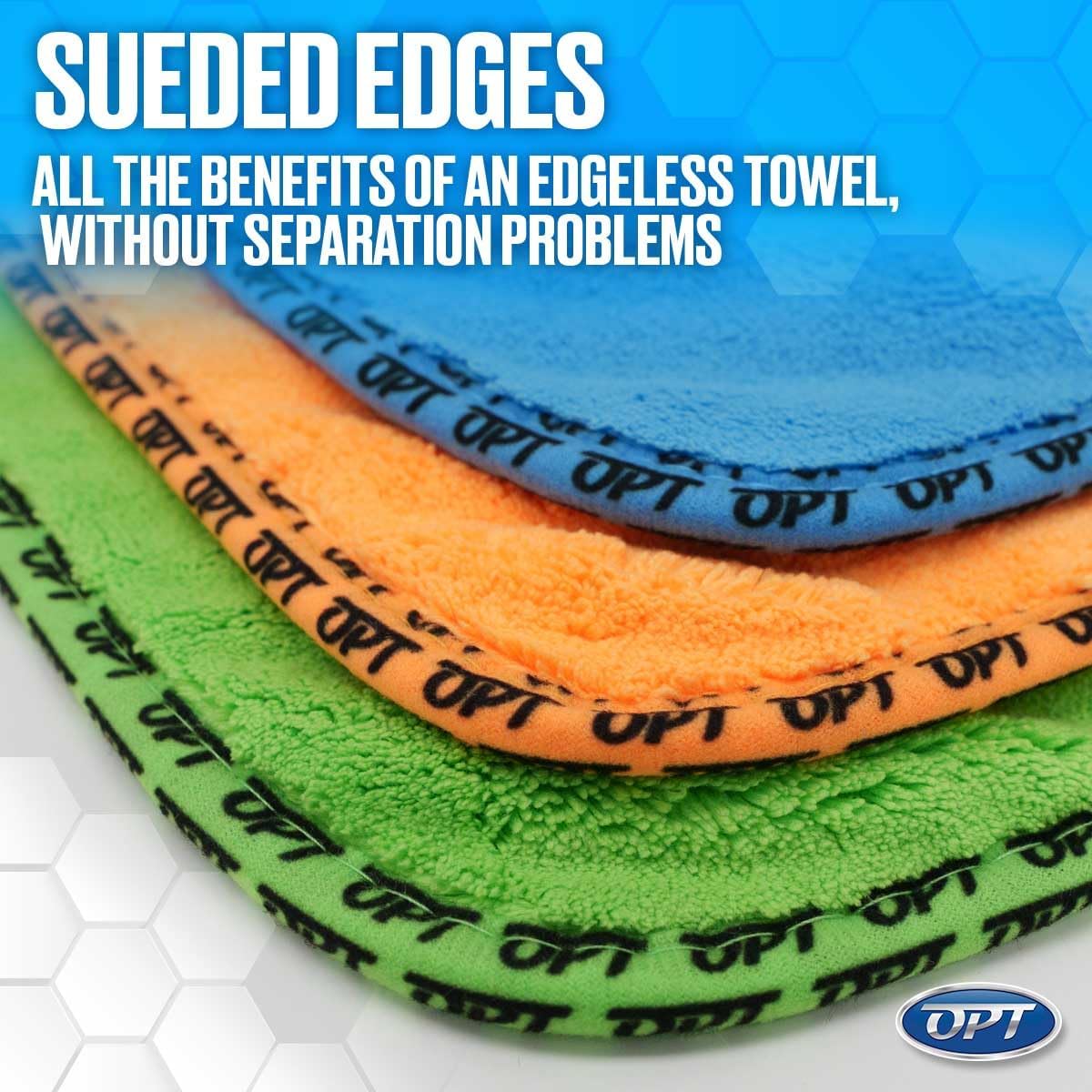 Optimum The Ultimate Detailing Towel – Microfiber Car Detailing Towel, 550 GSM, 16” x 16”, 70/30 Blend – 12 Pack, Orange