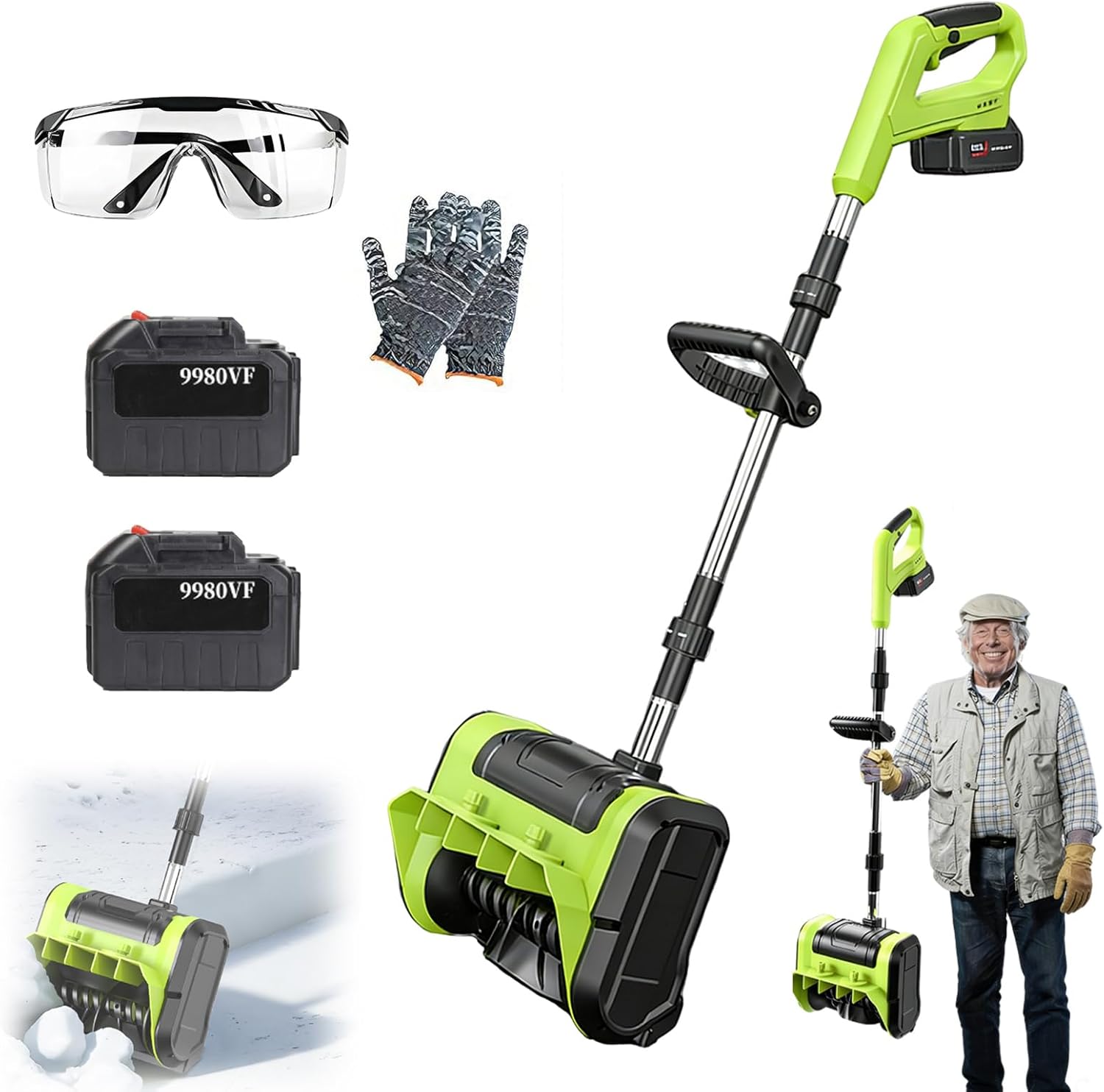 Electric Snow Blower Shovel, 20V Cordless Electric Snow Shovel, 12