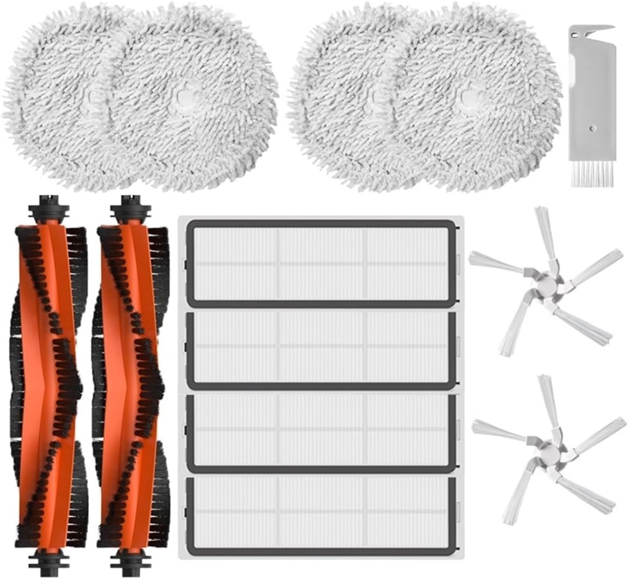 Self-Cleaning Robot Vacuum Cleaner Mop Main/Side Brush Hepa Filter Mop Pad Dust Bin Replacement Part .Compatible for Dreame Bot W10 Pro (Size : Set27)
