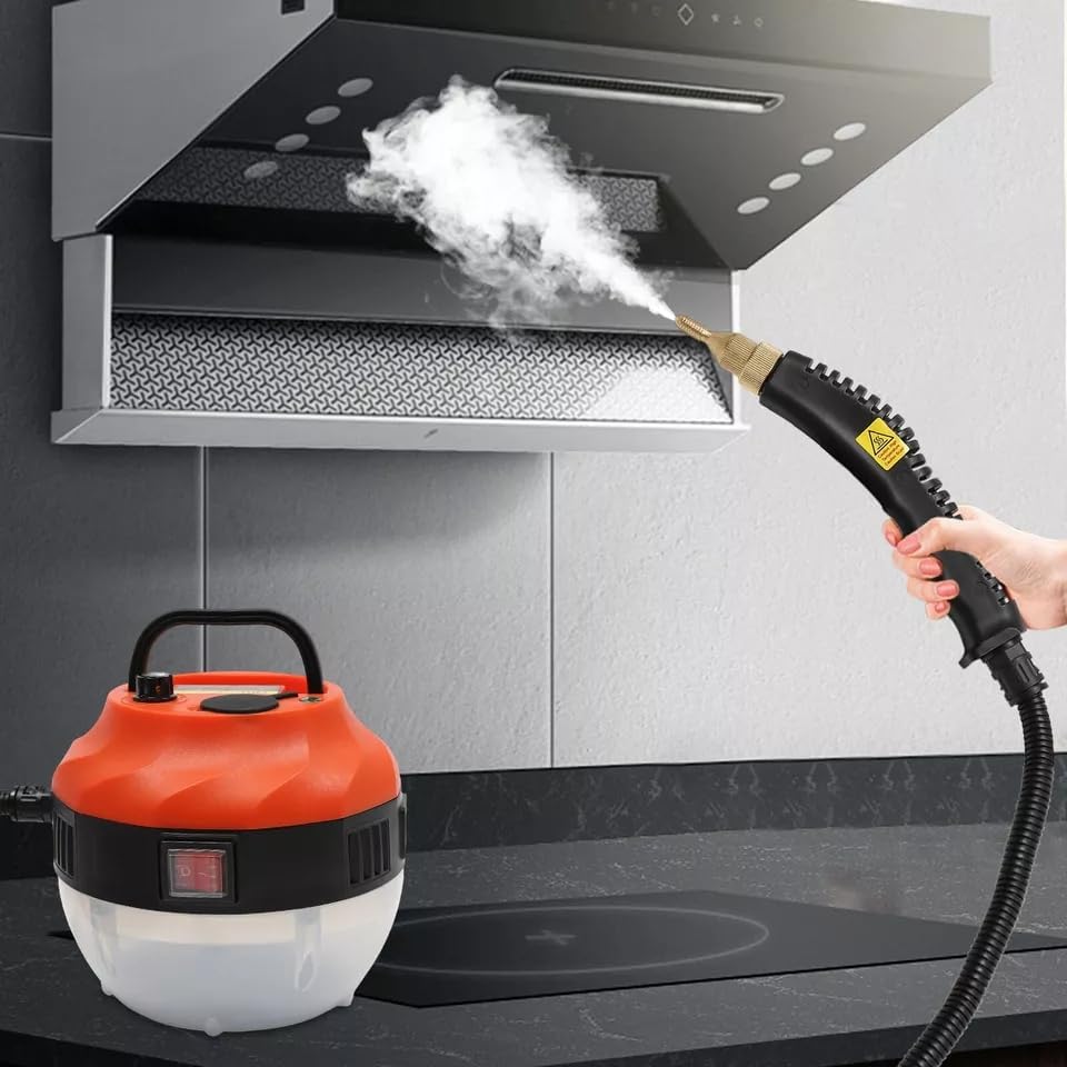High Pressure Steam Cleaner Handheld Steam Cleaner for Home Kitchen Cleaning Hardwood Floor Furniture Car Bathroom Grout and Tile, 1500W 6 Adjustable Steam Setting