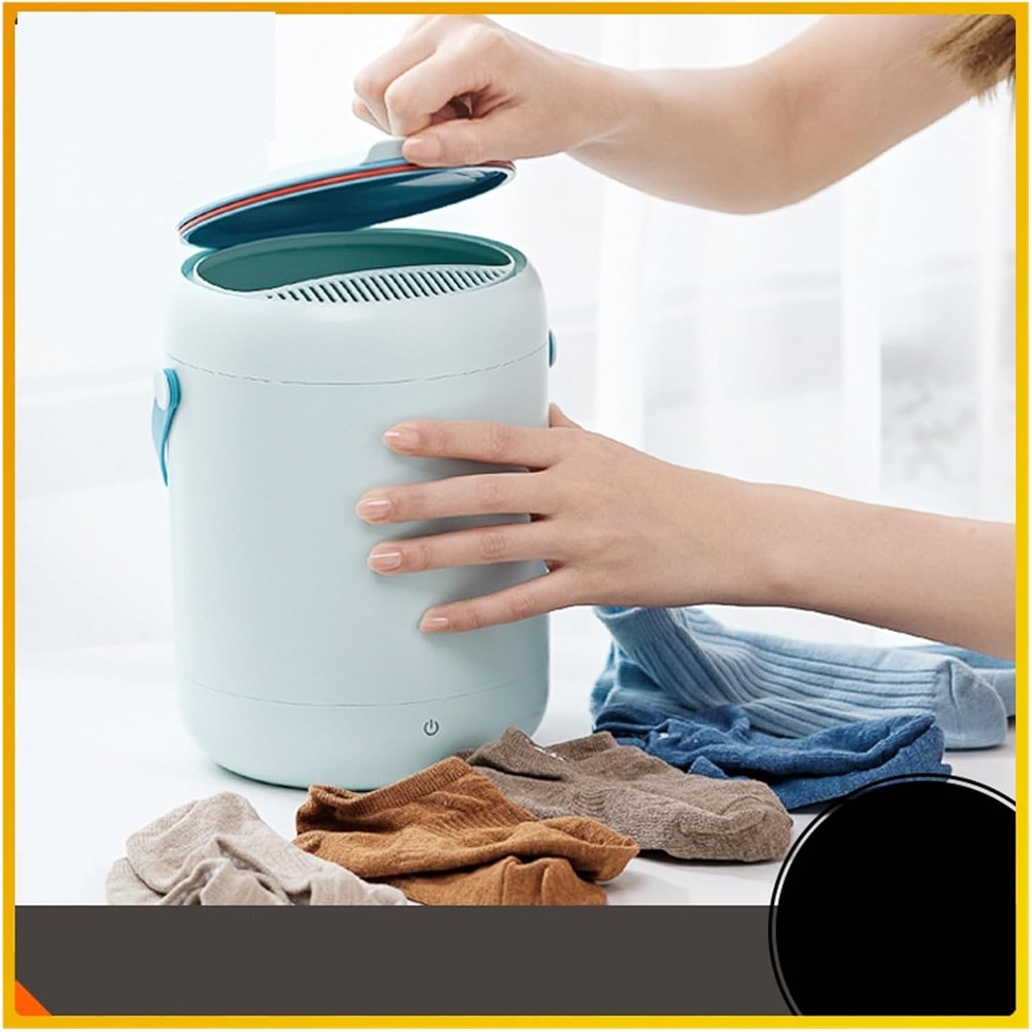 Portable Washer, Washing Machine, Intelligent Underwear Washer 3L Capacity 100-240V for Small Clothes Like, Undergarment,for Travel,Camping, RV & Dorms