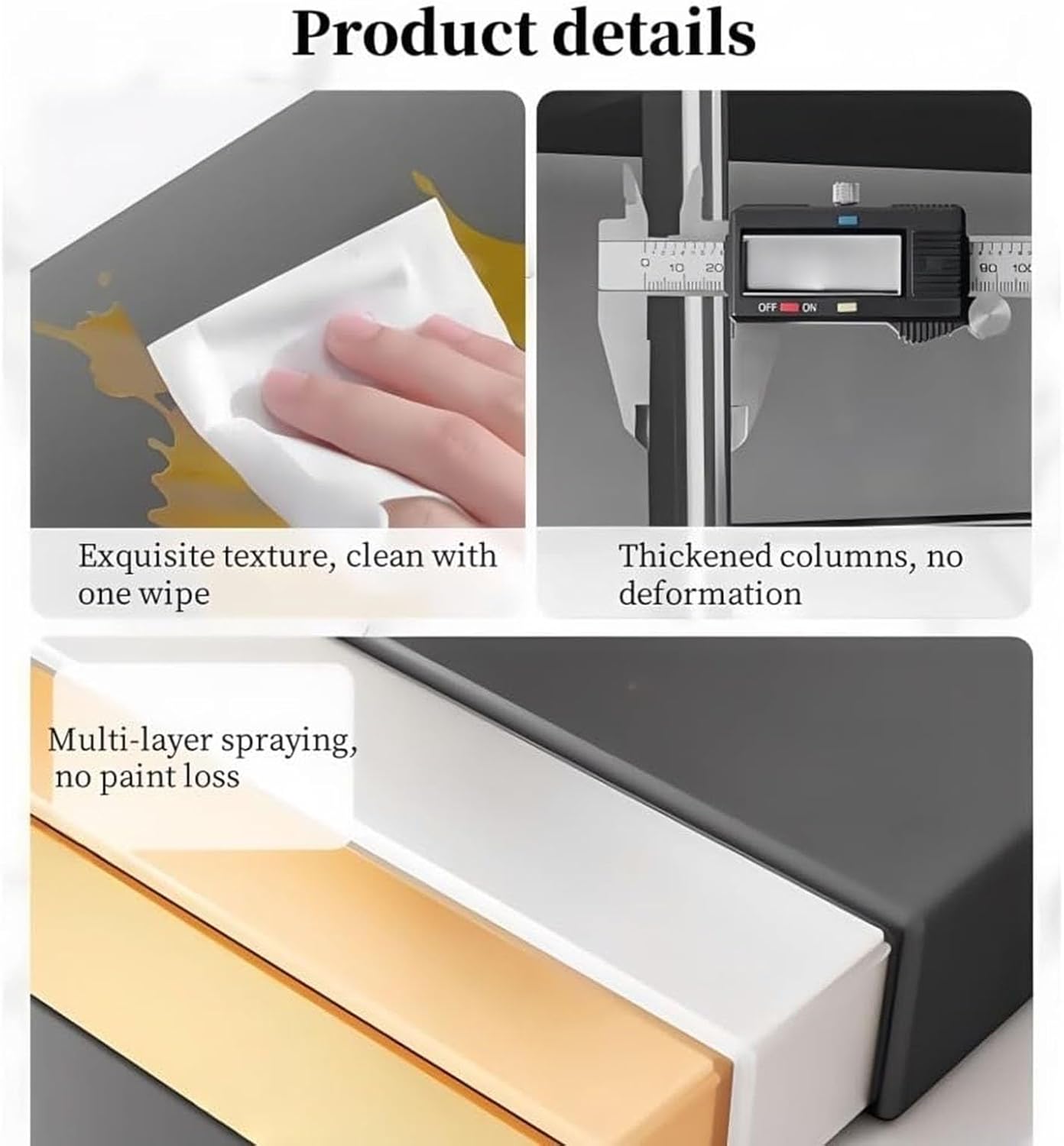 Microwave Stand 2-Tier Adjustable Kitchen Counter Oven Shelf With Pull-Out Tray, Metal Countertop Storage Rack With 6 Hooks Rice Cooker Stand Organizer(Gray,L:22.8