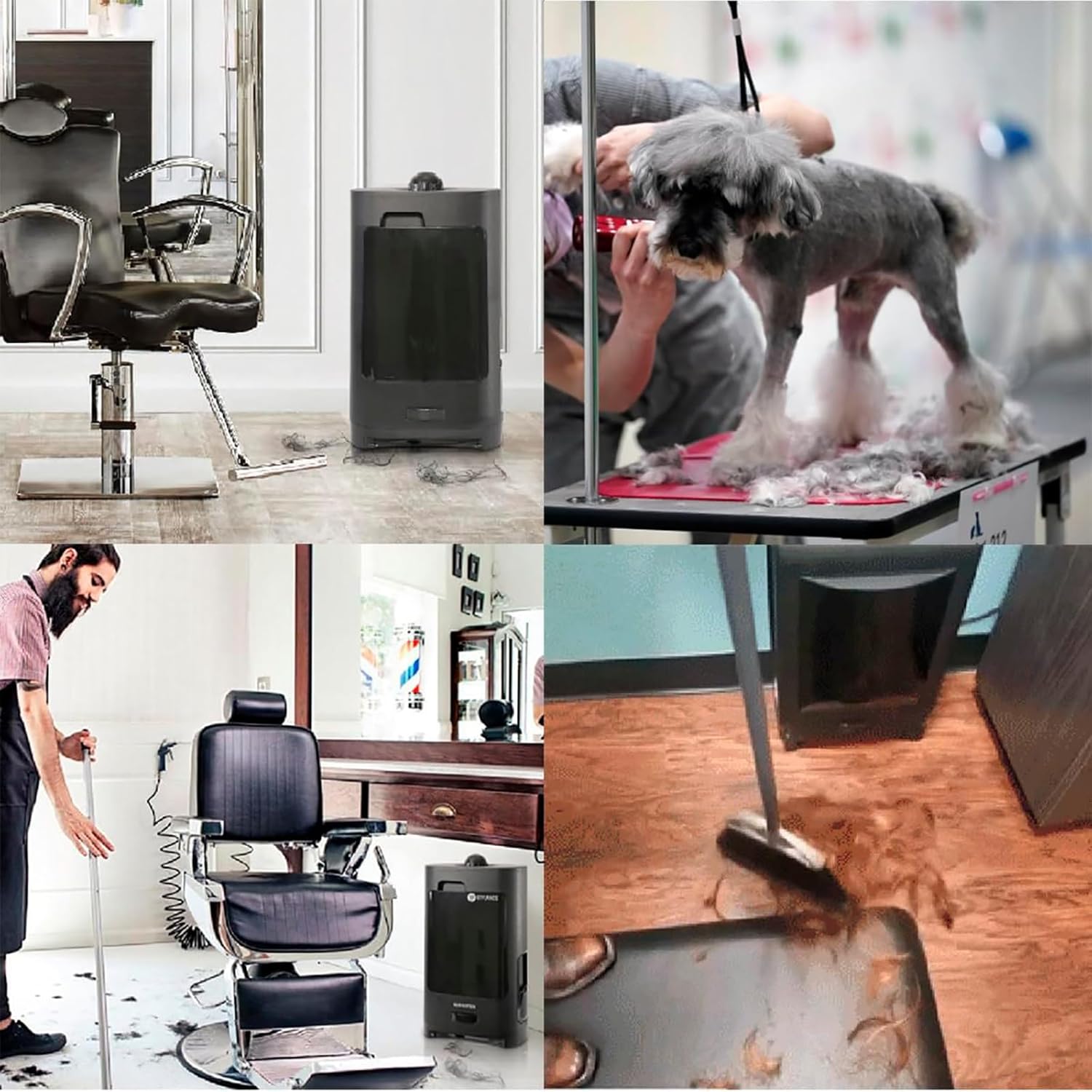 Electric Hair Salon Dustbin, Canister Vacuum Cleaner Trash Can, 2.7L Touchless Stationary Vacuum Cleaner, with Air Outlet Filter, for Hair Salon