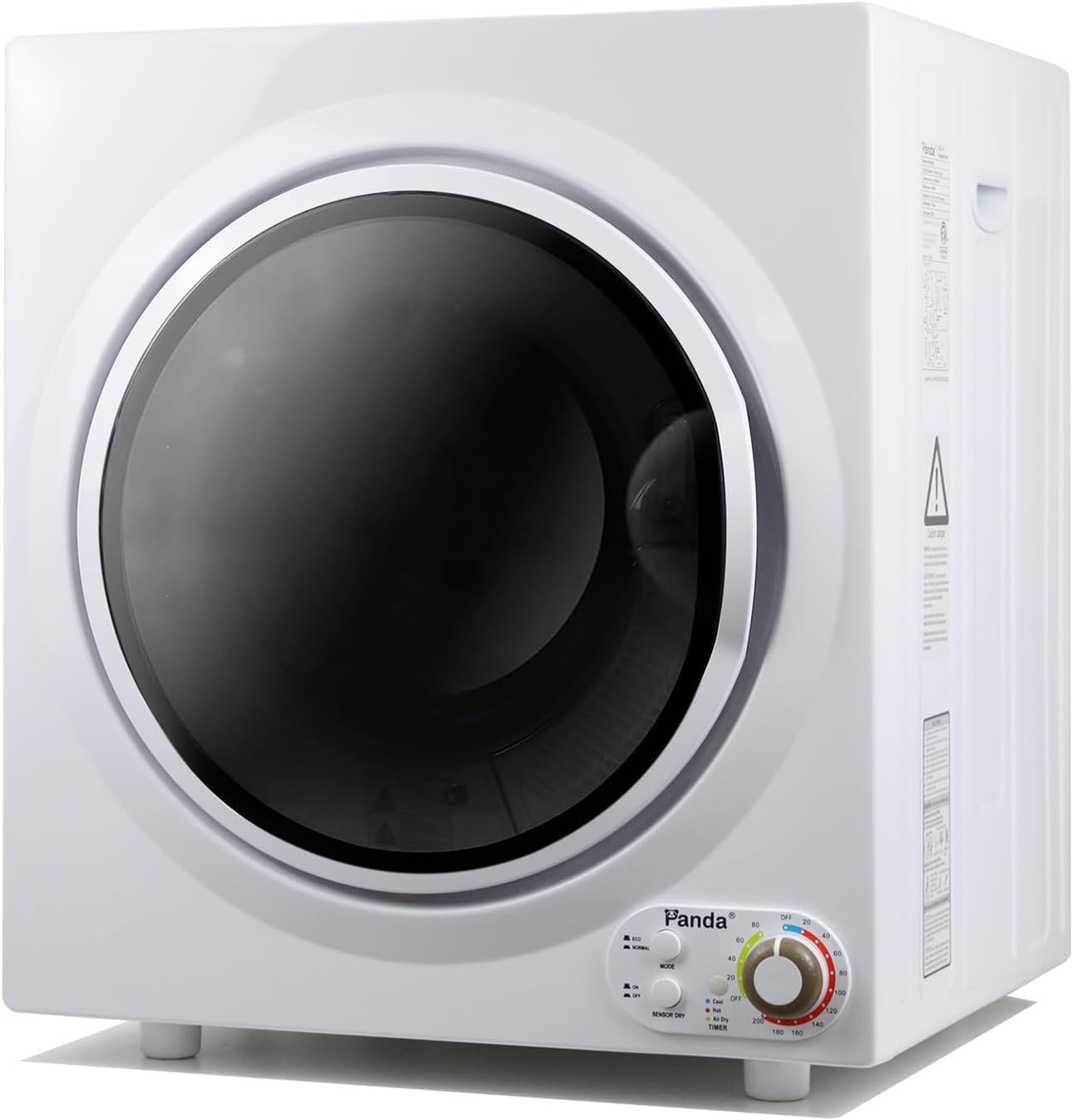 Panda Compact Dryer 13.2 lbs Load Volume 110V 1500W Portable Clothes Dryer 3.5 cu.ft. Stainless Steel Tub, 4 Drying Modes