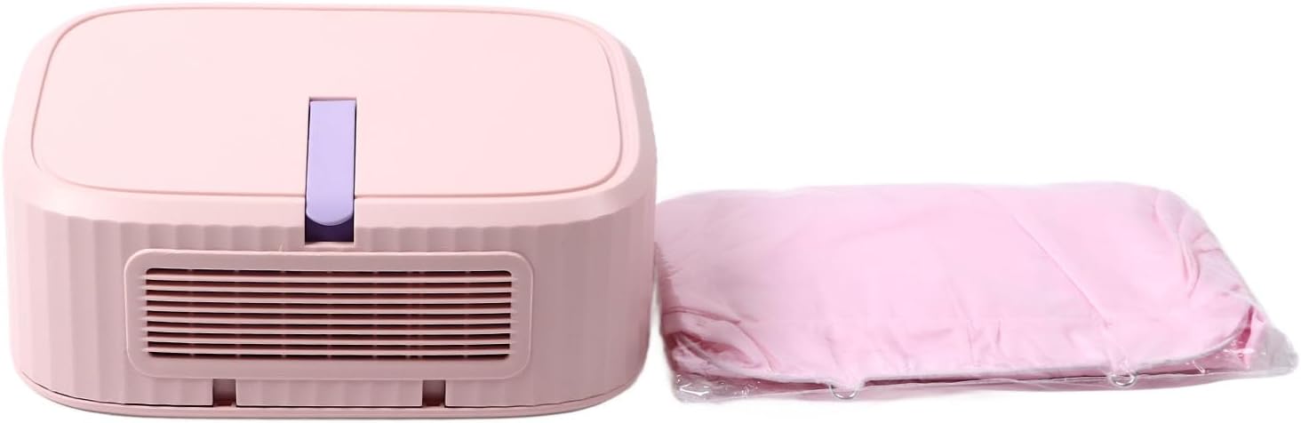 aqxreight Electric Portable Clothes Dryer, for Apartment, Dorm, RV, Light Clothes, Underwear, Baby Clothes, Quickly Drying, Timer (Roseate)