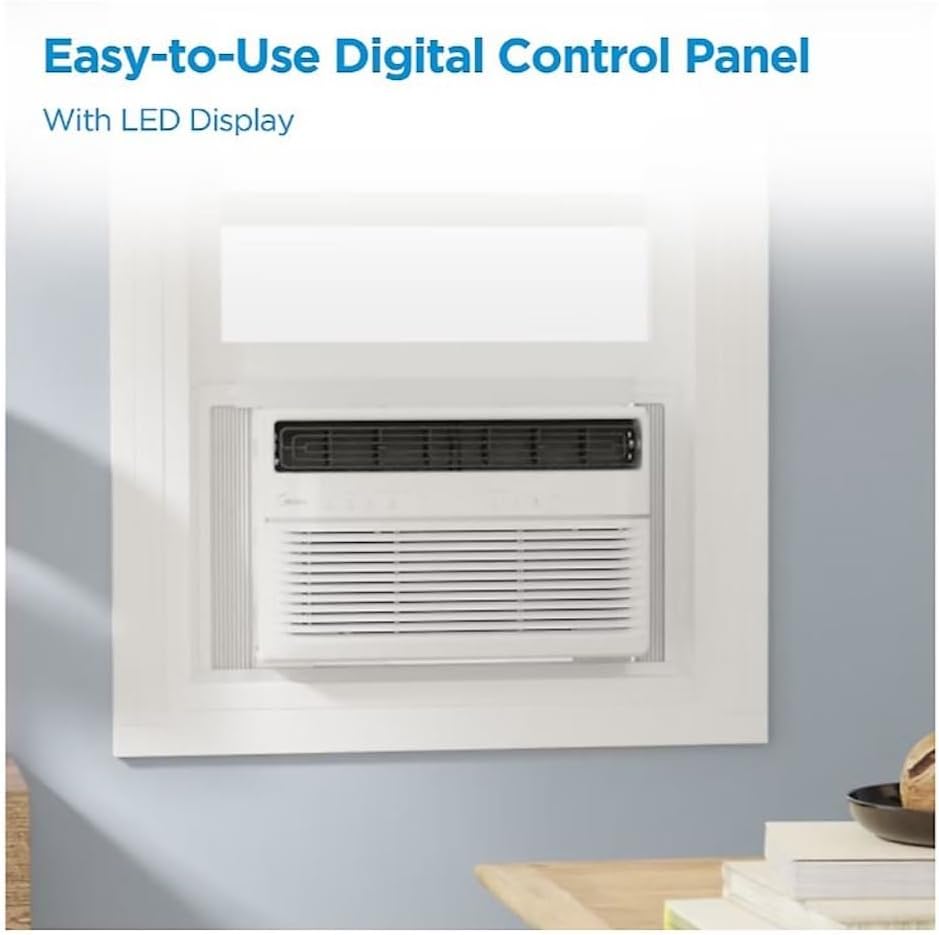 Midea Smart 12,000 BTU 550 Sq. Ft. Window Air Conditioner, 3-in-1 Comfort: get cooling, dehumidification, & fan modes, with Air Directional Louvers MAW12S1JWT-B