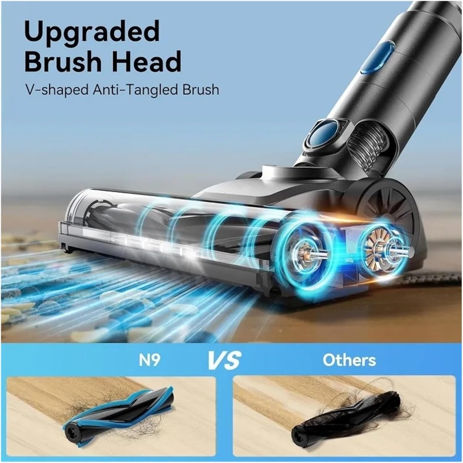 N9 Cordless Vacuum Cleaner | 8-in-1 Lightweight Stick | Self-Standing & LED Display | Compatible With TASVAC N9, For Carpet & Hard Floor​