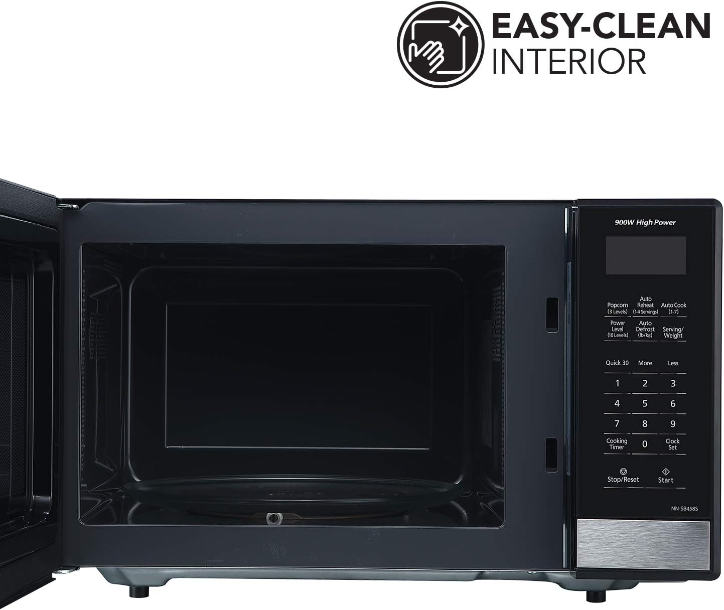 Panasonic NN-SB458S Compact Microwave, 0.9 cft, Stainless Steel