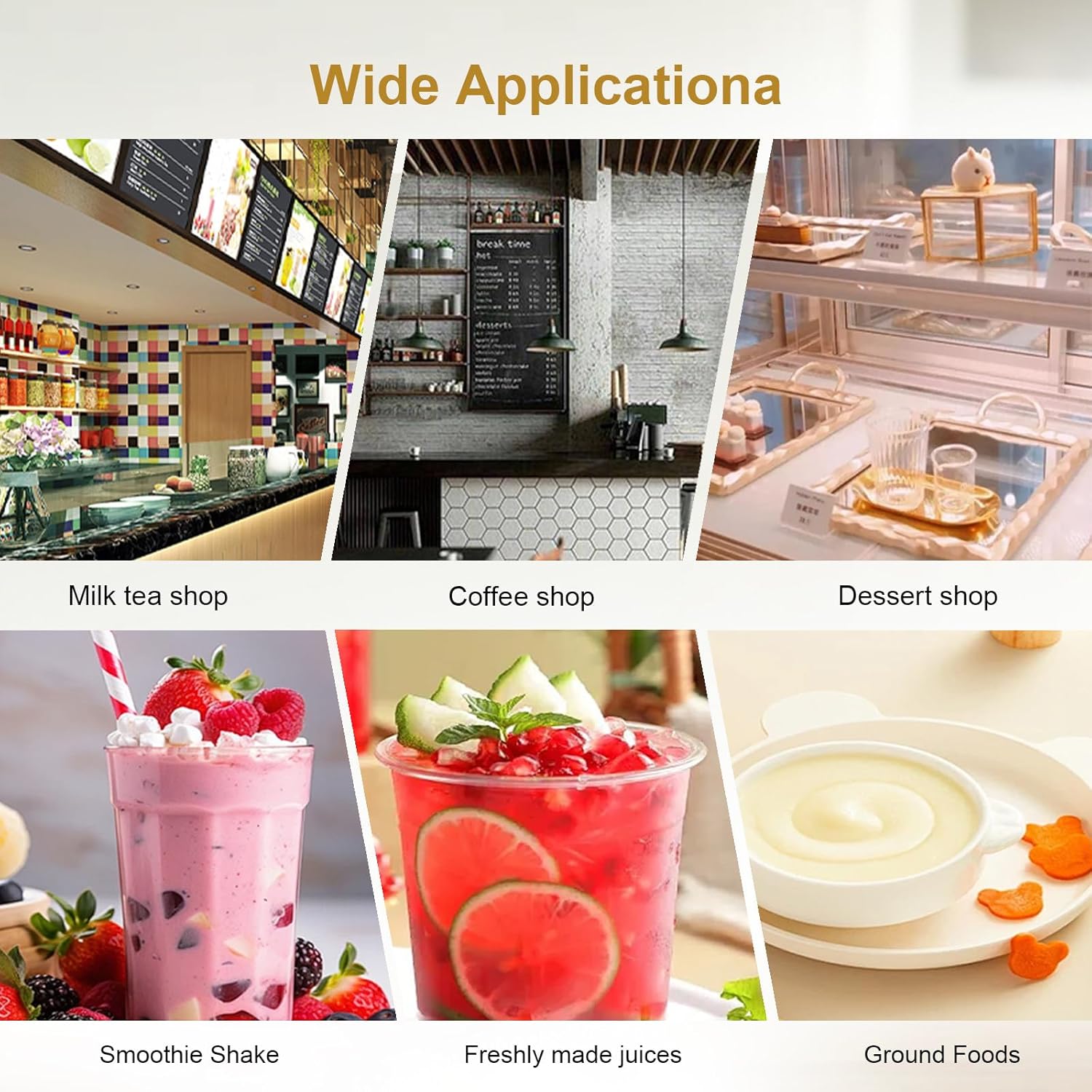 Commercial Blender Smoothie Maker - 2200 W Professional Ice Crusher with Sound Enclosure, 5 Preset Programs & 1.8 L Capacity, for Coffee Shops, Restaurants, Shakes, Smoothie Drinks