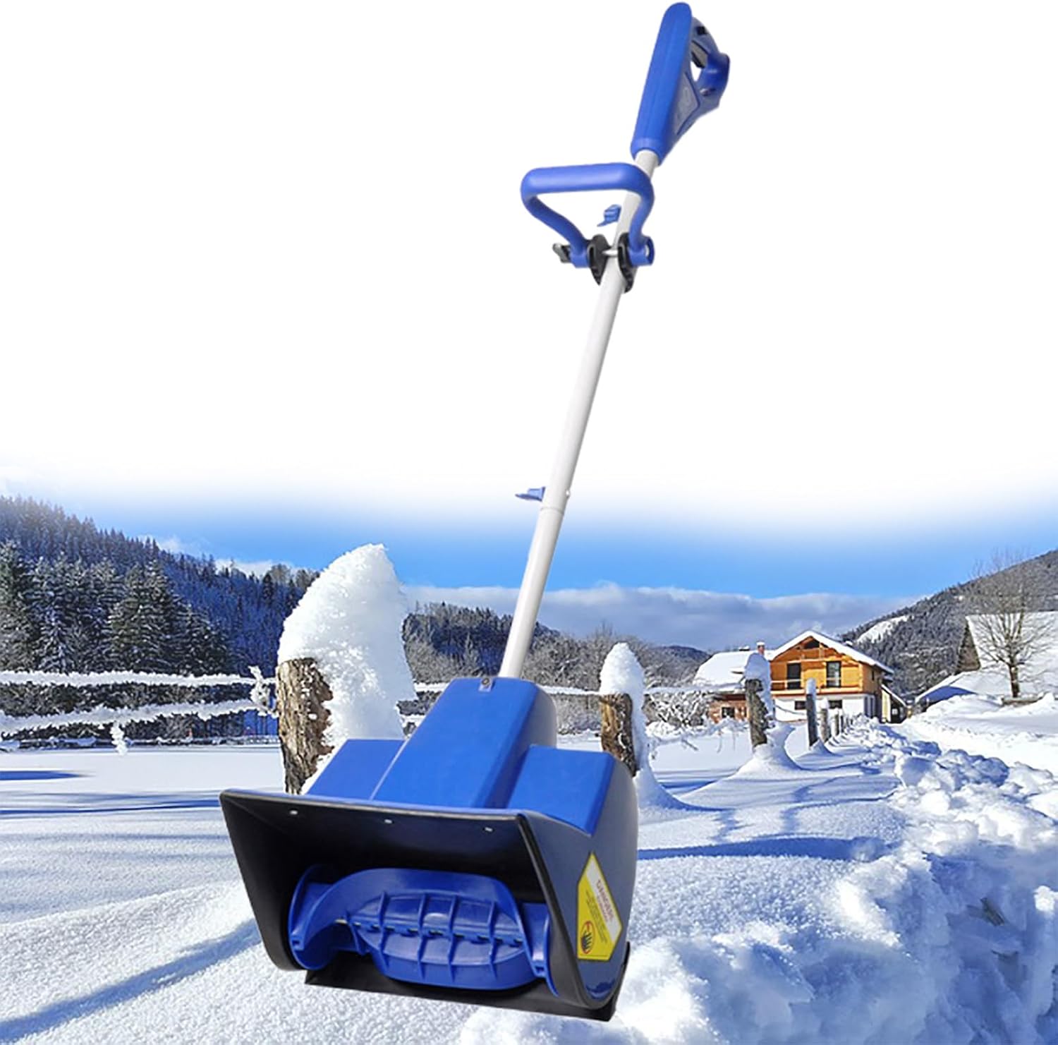 Cordless Snow Shovel, 24V Battery Powered Snow Thrower, Battery Snow Blower with Auxiliary Handle, with 2 Battery & Charger