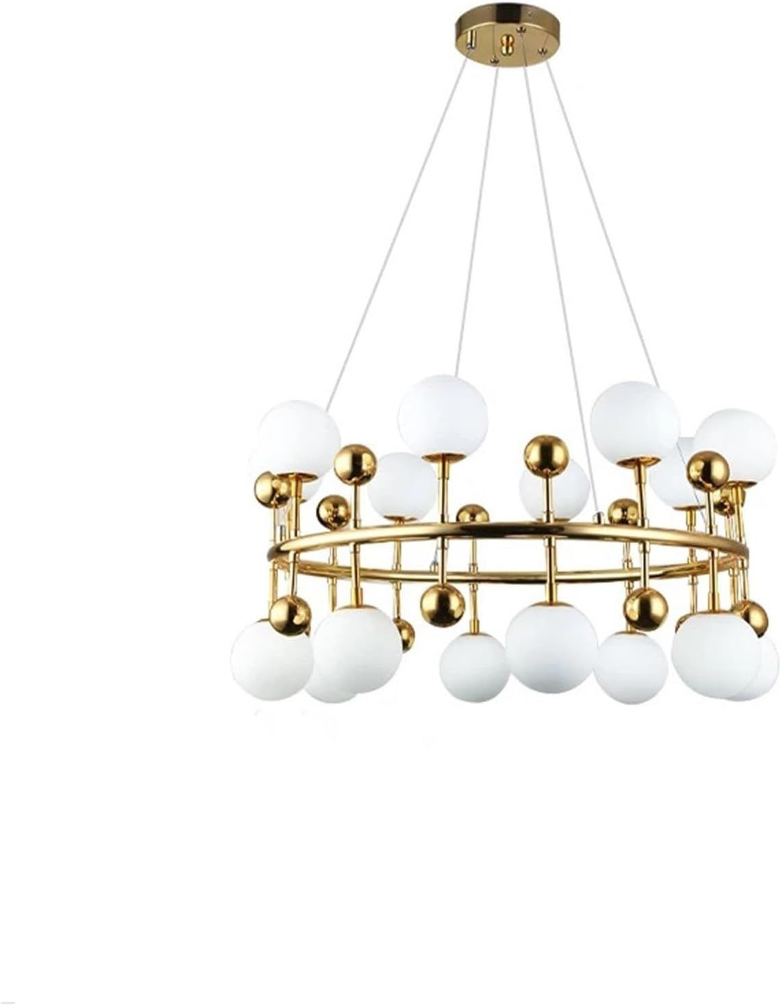 Living Room Modern Nordic Art Deco Glass Chandelier Ceiling Pendant Lighting Fixture Cottage Golden Hanging Lamps LED,Household
