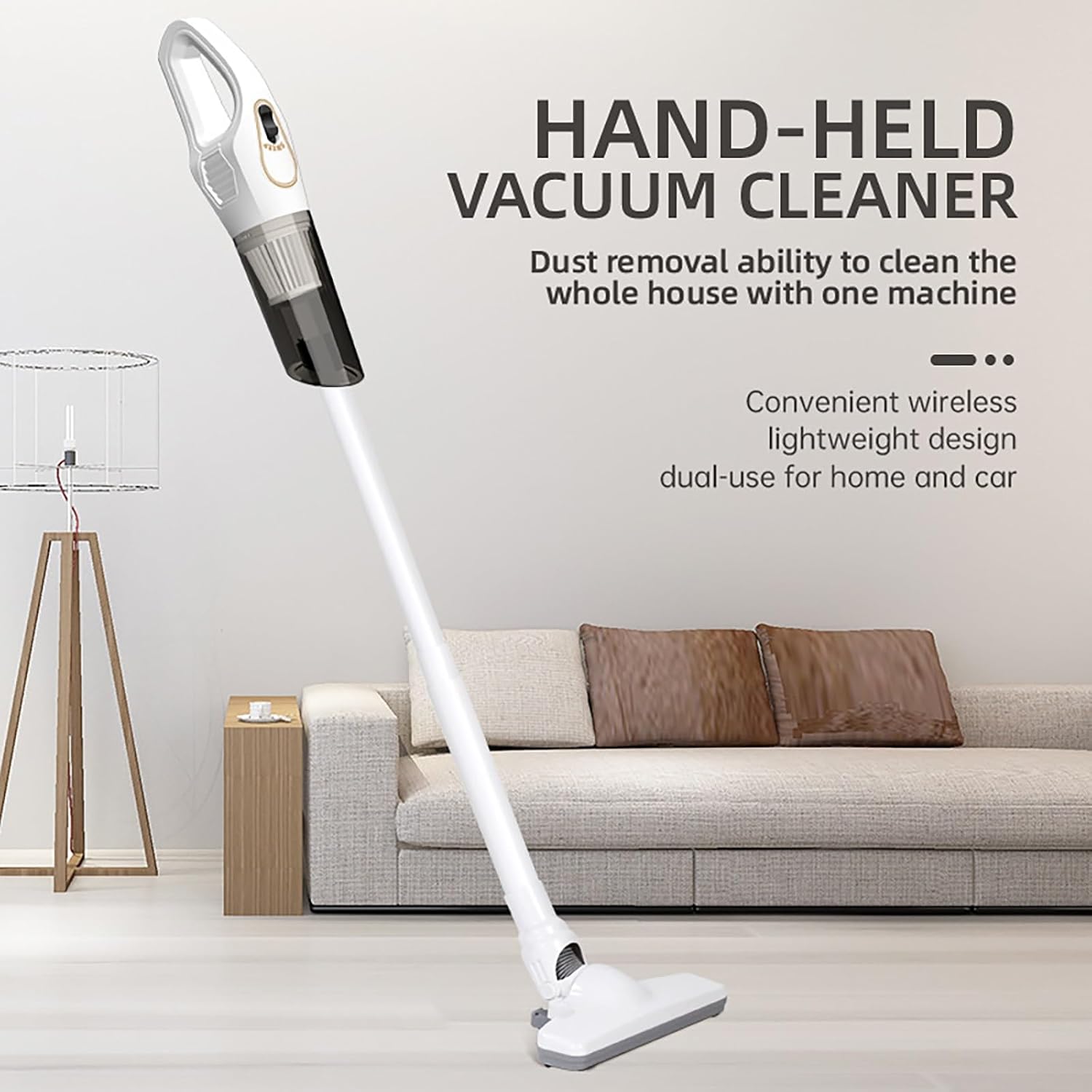 Vacuum Cleaner Cordless Stick, Suction 6000pa, Lightweight Handheld Vacuum Runtime of 20 Minutes, for Hardwood Floors and Carpet Pet, Rechargeable