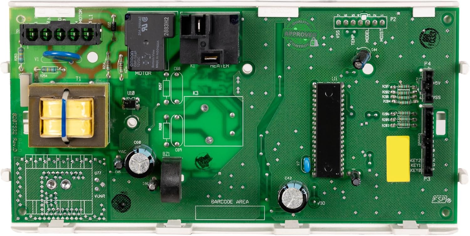 3980062R, 8546219, 8546219R Laundry Dryer Control Board 8546219 for Kenmore, Whirlpool, KitchenAid, Maytag Dryers - 3980062R, 8546219, 8546219R