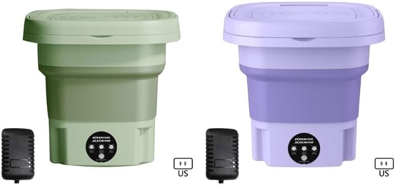 M2EE Foldable Washing Machine Automatic Portable Mini Underwear Sock Small Items 10W Washing Machine with Centrifuge 8L (Color : PL)