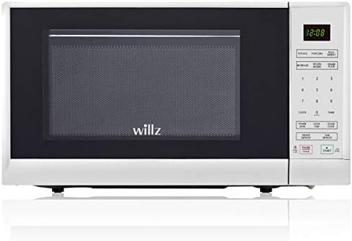 Willz WLCMSR09WE-09 Countertop Microwave Oven, 0.9 Cu.Ft/900W Microwave Oven, 6 Cooking Programs LED Lighting Push Button, White