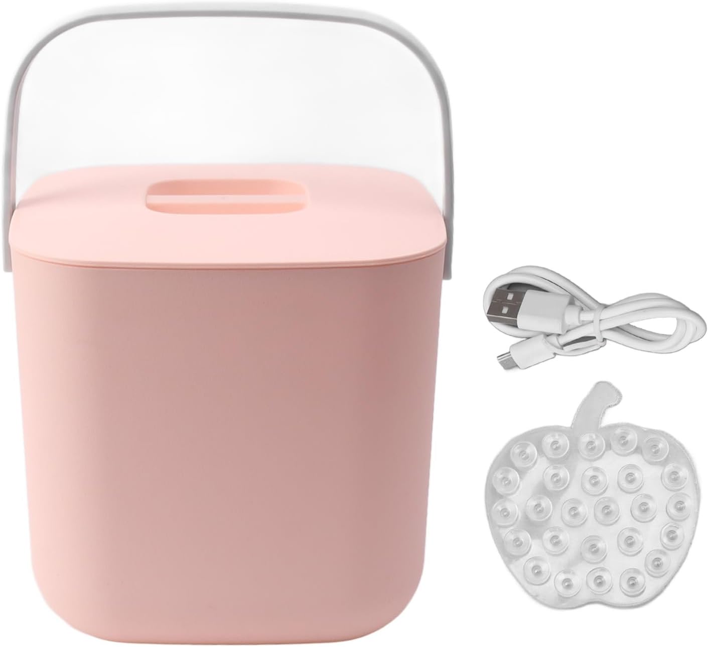 Fruit and Vegetable Dishwasher, Portable Countertop Washing Machine, Multifunctional Household USB Dishwasher for Home, Travel, College Camping, Laundry (Pink)