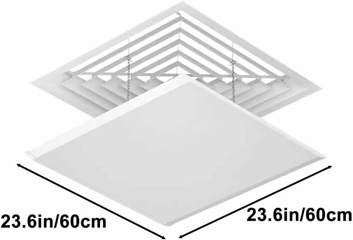 Square Air Conditioner Deflector, Ceiling-Mounted ac Wind Deflector, Easy Installation for Central Air Conditioners, for Home or Office