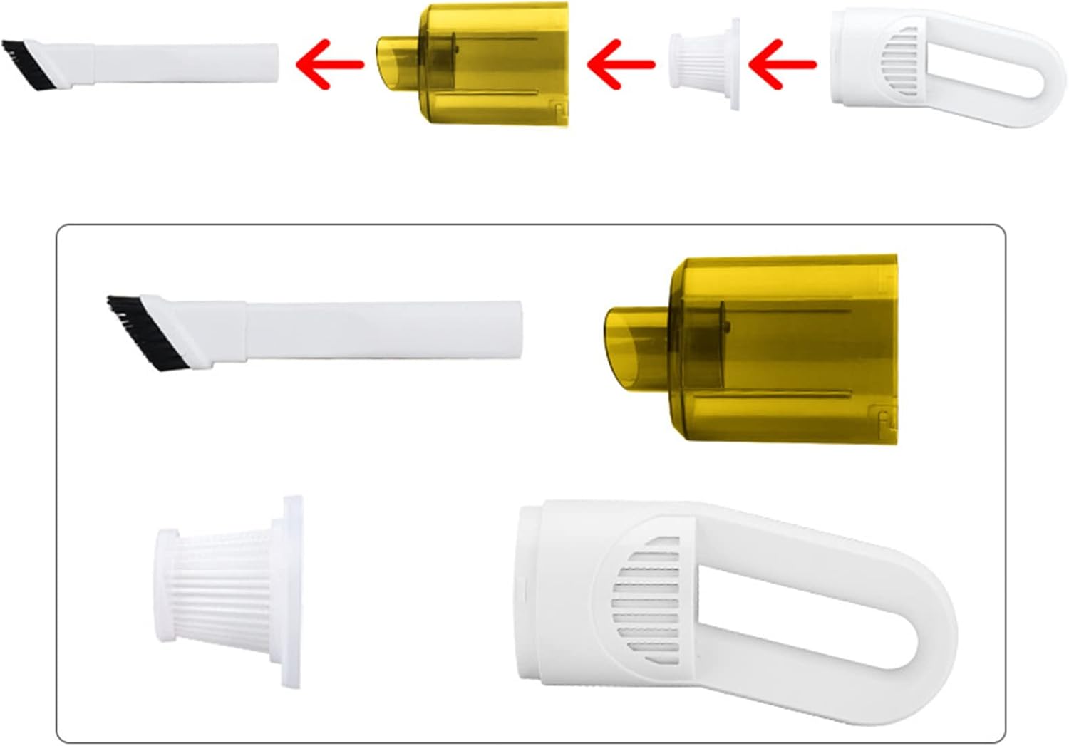 Handheld Vacuum, Car Vacuum Cleaner Cordless Strong Suction and High Power, Small Vacuum Cleaner for Pet, Hair, Home and Car Cleaning