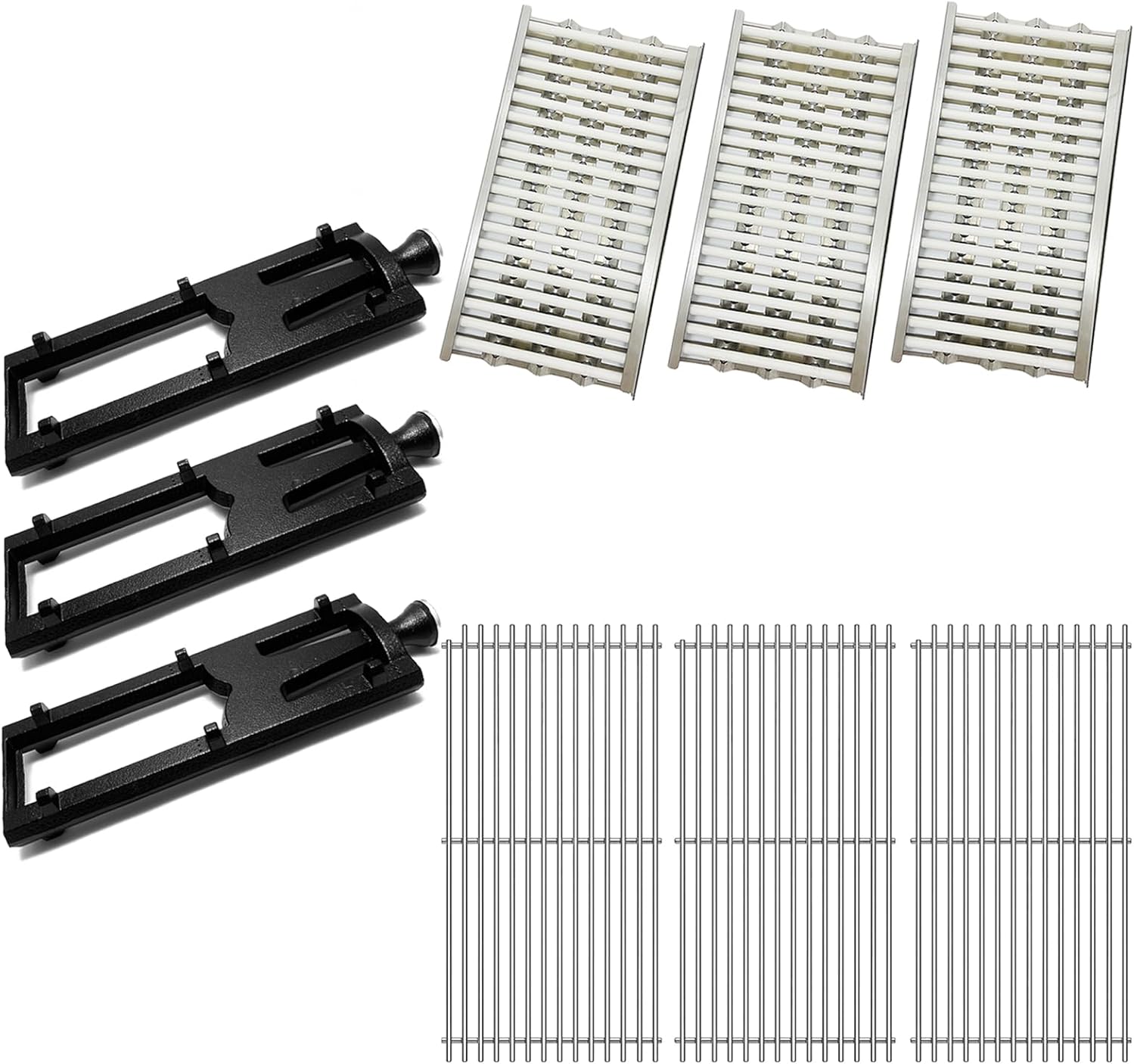 Cooking Grates, Heavy Cast Iron 3 Piece 20.5