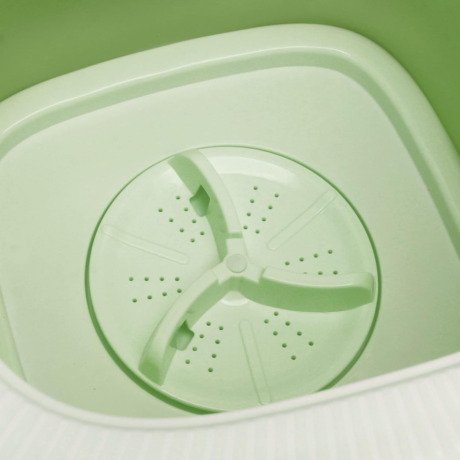 Portable Mini Washing Machine, Foldable Bucket Washer, Lightweight Collapsible Bucket with Soft Spin Dry and Drainage Pipe for Underwear Baby Clothes for Apartment Camping RV (US