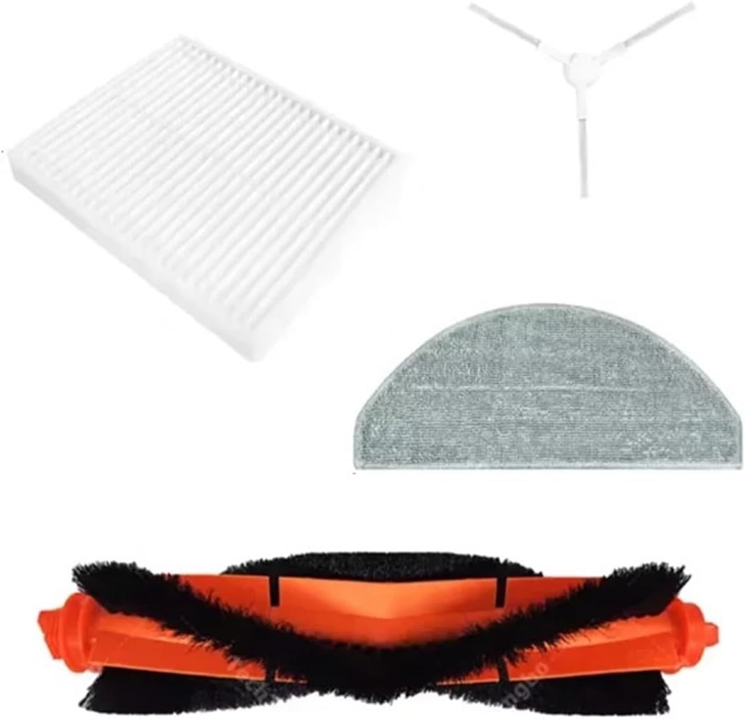 Vacuum Cleaner Side Brush Compatible for Xiaomi Vacuum Cleaner S20 E12 E10 B112 Sweeping Robot Vacuum Cleaner Side Brush Mop Cloth HEPA Filter Spare Parts(22PCS)