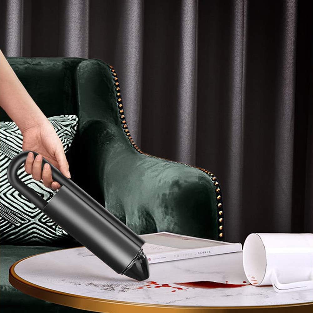 Cordless Handheld Vacuum Cleaner with LED Light and HEPA Filter 5000Pa Rechargeable Lightweight Wet Dry Vacuum for Home,Office,Desk,Car,Dust,Pet Hair Cleaning,Silver (Si