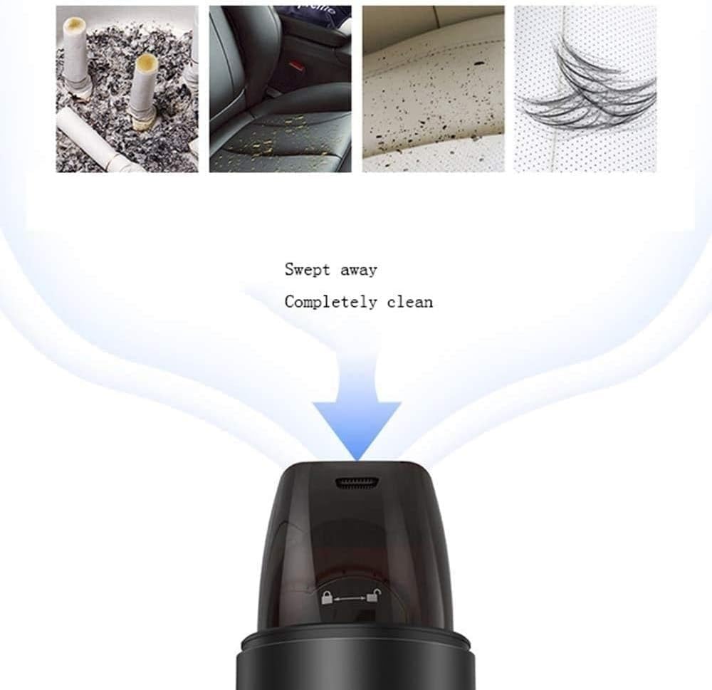Handheld Vacuum Cordless, 12v Portable Cordless USB Rechargeable, for Wet and Dry Furniture, Carpets, Floors, Vehicles, Slim Mini Vacuum Cleaner for Car Home Pet