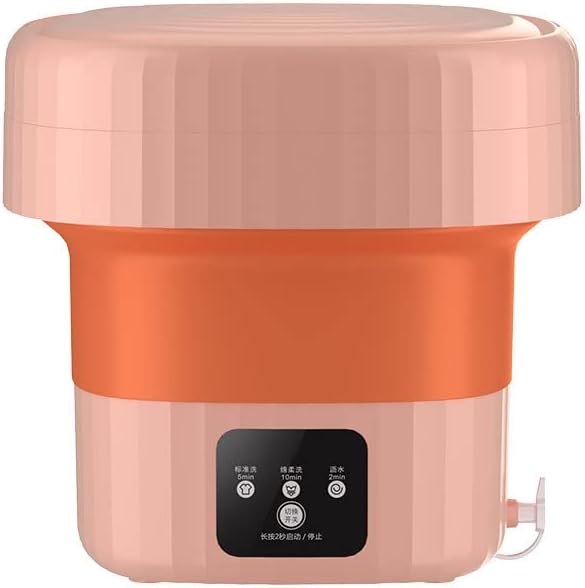 Portable Washesing Machine,Foldable Mini Washesing Machine,6L Lidacity for RV Travel and Dorm Use Home Small(S-Pink)