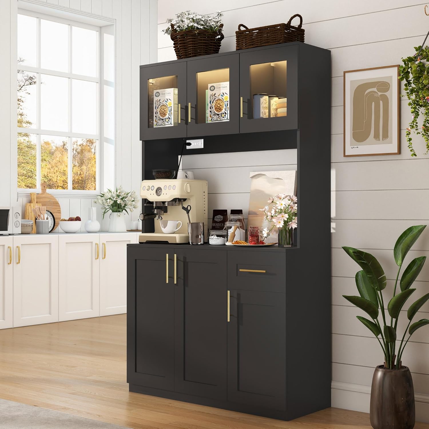 Kitchen Hutch Storage Cabinet: 71