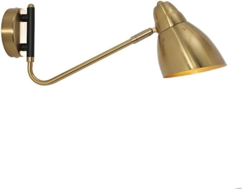 Retro E27 Wall Sconce Light 350° Swivel Swing Arm Lamp with Switch Indoor Antique Bedroom Bedside Reading Lights Sconces,Household