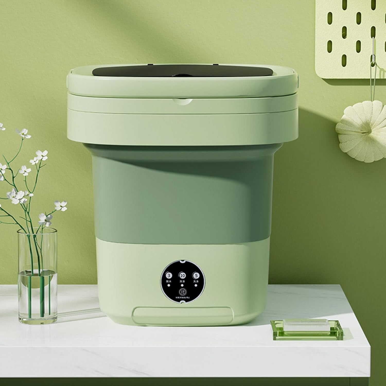 Lightweight Portable Miniature Washer Foldable Washing Machine For Travel And Apartment Laundry 11L Laundry Appliance Lightweight Underwear Washer