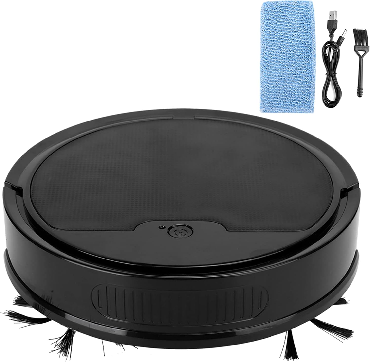 Smart Vacuum Cleaner Sweeper USB Charging 1600Pa for Home (Black)