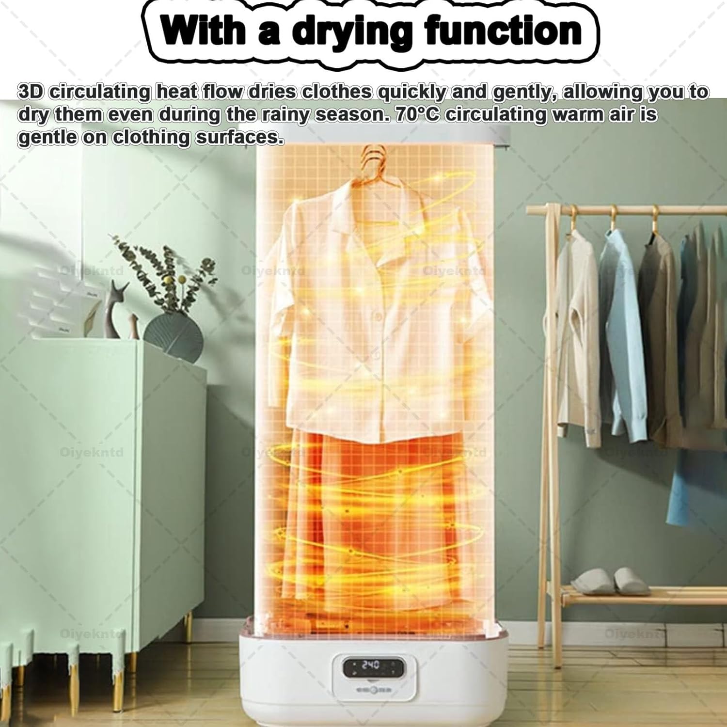 Upgraded Garment Steamers, Vertical Steam Iron 900w Automatic Wireless/Steam Closet/Folding Clothes Machine, Control Electric Clothes Drying Rack, for Clothes & Fabric