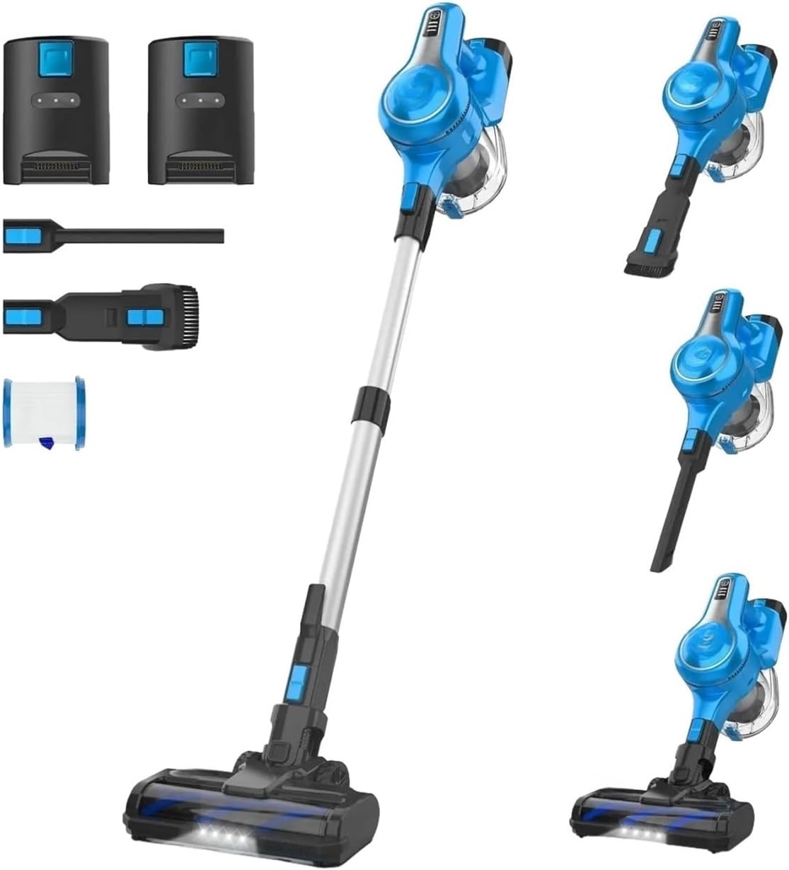 30Kpa 300W Stick Cordless Vacuum Cleaner to 90min Runtime Stick Vac for Hardwood Floor Compatible with INSE S63