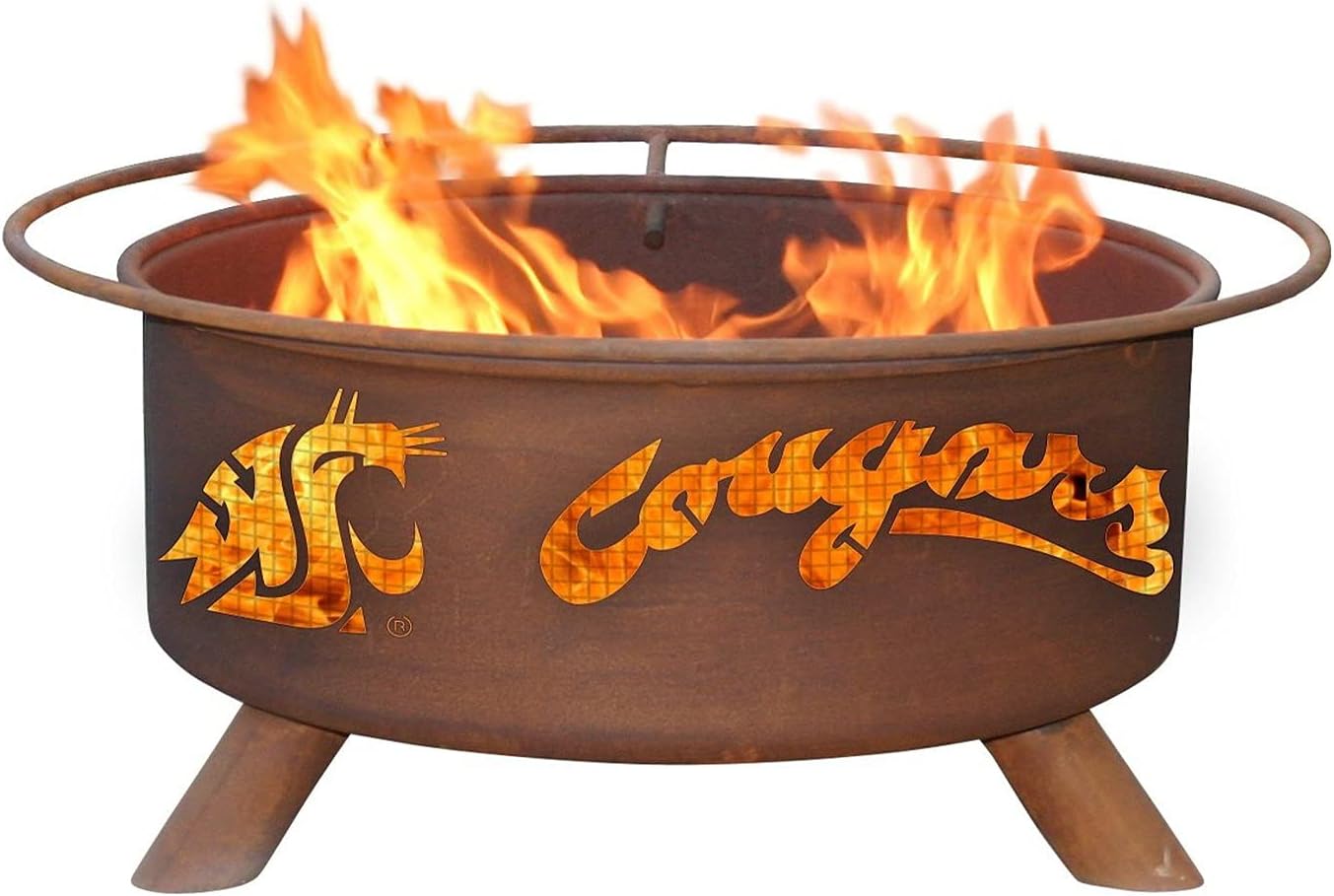 Patina Products F216 Washington State Steel Outdoor Fire Pit - 24 x 24 x 11 inch - Natural Rust Patina Finish