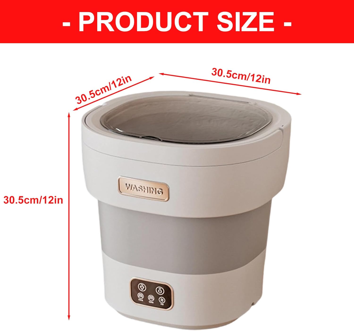 Miniss Compact Washing Machine 12L Dry Technology & Perfect For Socks Underwear And Light Fabrics