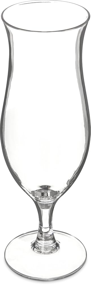 Carlisle FoodService Products Alibi Hurricane Glass for Restaurants, Catering, Kitchens, Plastic, 16 Ounces, Clear, (Pack of 24)
