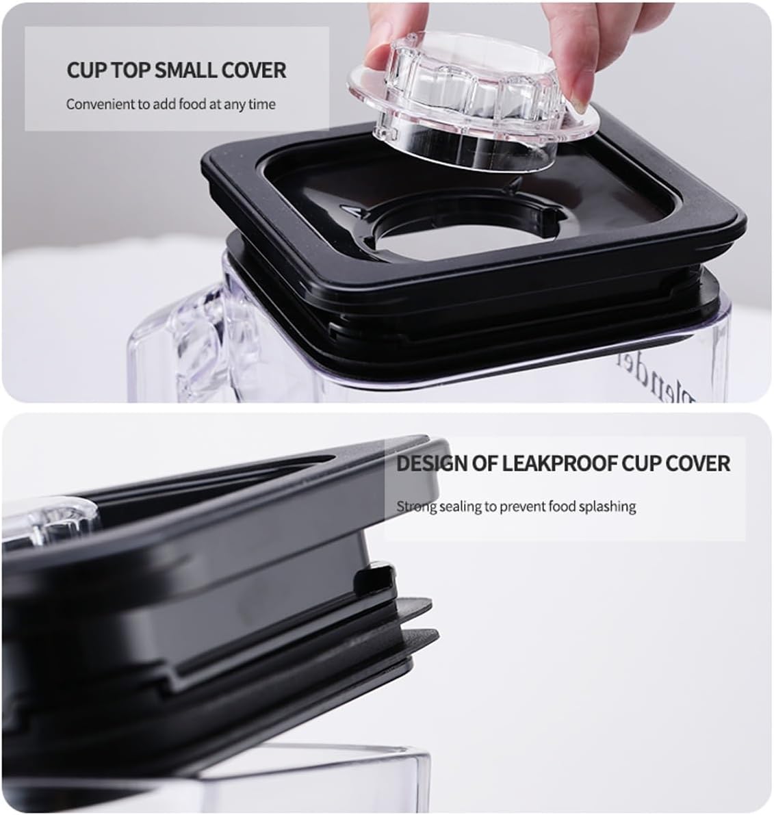 Smoothie Blender,2200W Multifunction Commercial Quiet Blender with Tea cup/milk cover cup/smoothie cup,1.5LProfessional Countertop Blender,Household Quiet Blender,for Puree, Crush Ice, Smoothies(Red)