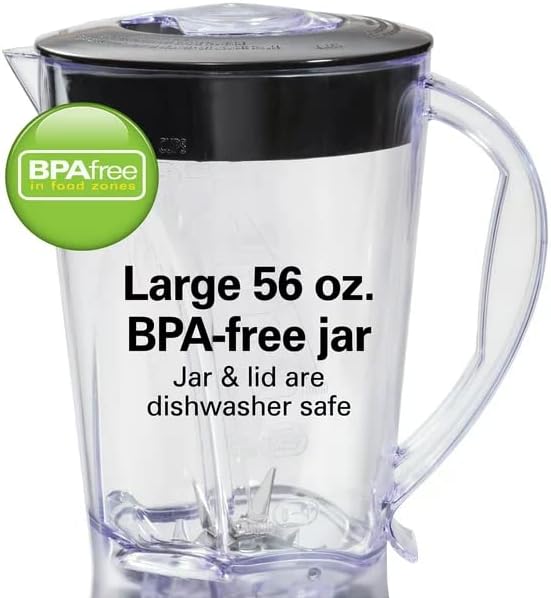 Beach Smoothie Electric Blender with 10 Speeds, 56 oz. BPA-Free Plastic Jar, Model 50190
